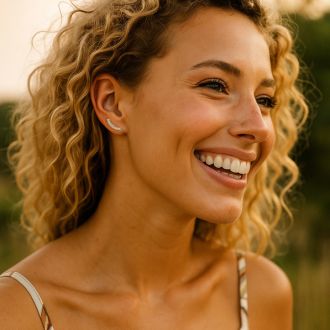 1/2ct Diamond Ear Climbers In 14K Yellow Gold