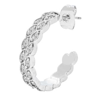 1/2 Carat Diamond Hoop Earrings, 1/2 Inch. New Pretty Style!