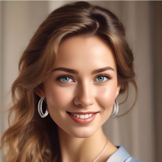 HUGE 1/2 Carat Diamond Hoop Earrings, 1 1/2 Inches. Brand New Style