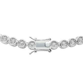 Impressive 2 Carat Diamond Tennis Necklace, 17 Inches. Unheard Of At This Price!