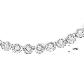 Impressive 2 Carat Diamond Tennis Necklace, 17 Inches. Unheard Of At This Price!