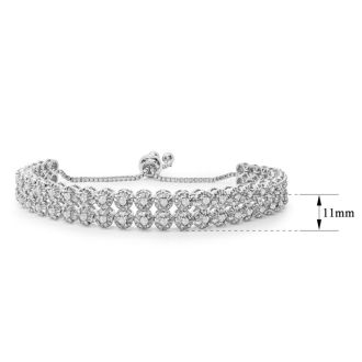 2 Carat Natural Rose Cut Diamond Adjustable Bolo Bracelet. Brand new Fantastic Style!