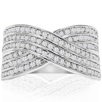 1 Carat Rose Cut Rose Cut Diamond Swirl Cocktail Ring. Amazing New Diamond Ring Style Everyone Will LOVE!