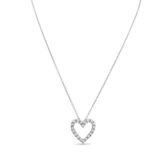 1/4 Carat Diamond Heart Necklace With Free Chain, 18 Inches. Totally Perfect For Valentines!