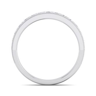 1/2 Carat Moissanite Wedding Band Ring In 14 Karat White Gold