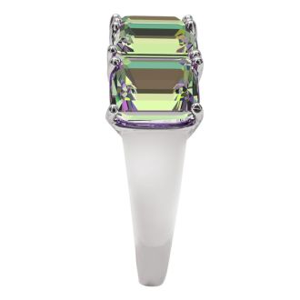 5 Carat Five Stone Octagon Shape Mystic Topaz Ring - Gorgeous & Amazing!