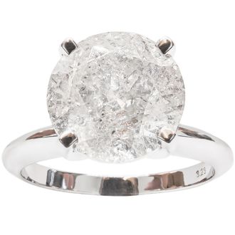 One of a Kind 3.23 Carat Diamond Solitaire Engagement Ring In 14K White Gold