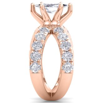 3 1/5 Carat Marquise Diamond Engagement Ring In 14K Rose Gold