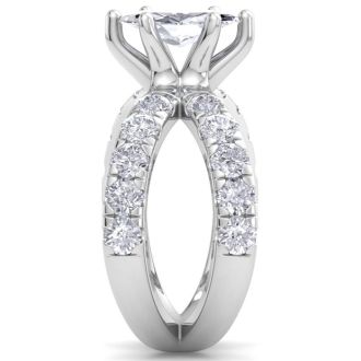 3 1/5 Carat Marquise Diamond Engagement Ring In 14K White Gold