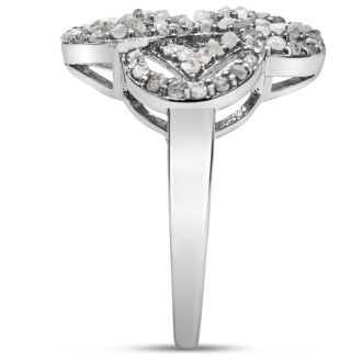 BLOWOUT! 1/2 Carat Natural Raw Rose Cut Diamond Cocktail Ring. Totally Noticeable Ring. Crazy Low Price!