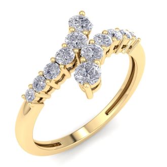 Stunning 1/2ct Journey Diamond Band in 14K Yellow Gold