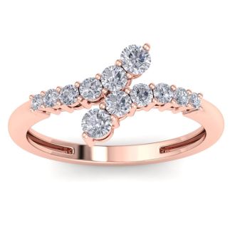 Stunning 1/2ct Journey Diamond Band in 14K Rose Gold