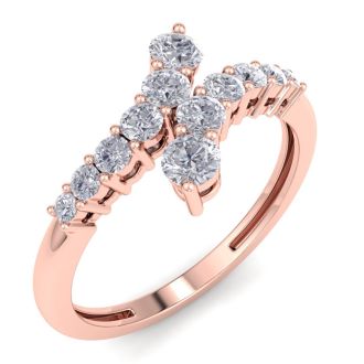 Stunning 1/2ct Journey Diamond Band in 14K Rose Gold