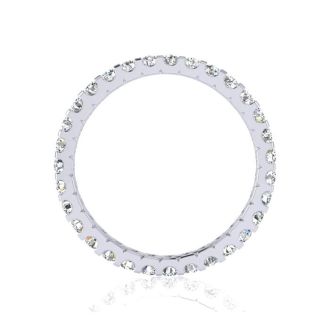 1 Carat Round Diamond Eternity Ring In Platinum, Ring Size 4