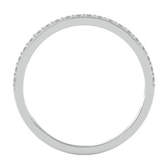 1/4 Carat Moissanite Matching Wedding Band In 14K White Gold