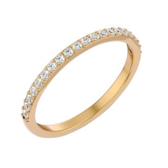 1/4 Carat Moissanite Matching Wedding Band In 14K Yellow Gold