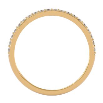 1/4 Carat Moissanite Matching Wedding Band In 14K Yellow Gold