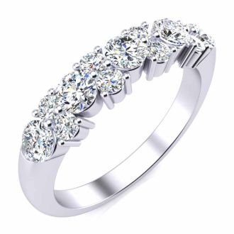 3/4 Carat Moissanite Garland Ring In 14 Karat White Gold