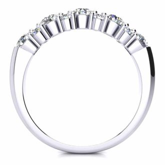 3/4 Carat Moissanite Garland Ring In 14 Karat White Gold