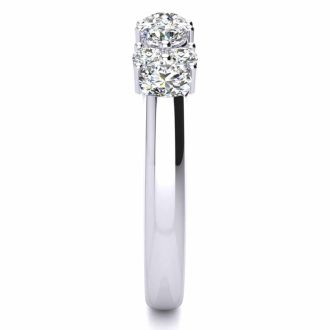 3/4 Carat Moissanite Garland Ring In 14 Karat White Gold