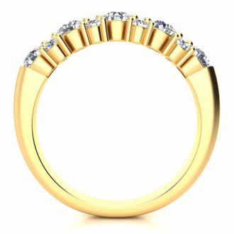 3/4 Carat Moissanite Garland Ring In 14 Karat Yellow Gold