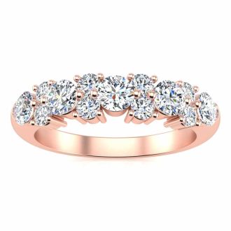 3/4 Carat Moissanite Garland Ring In 14 Karat Rose Gold