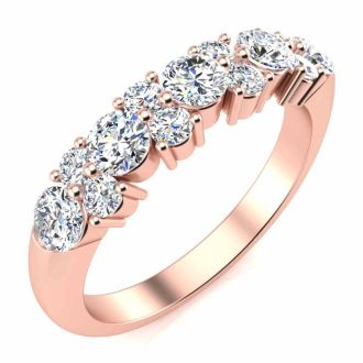 3/4 Carat Moissanite Garland Ring In 14 Karat Rose Gold