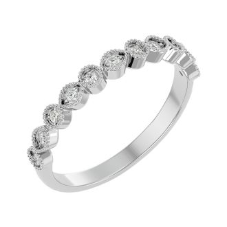 Get Your Exact Ring Size Of White Gold Thumb Rings With 1/10 Carats Of Moissanite From SuperJeweler