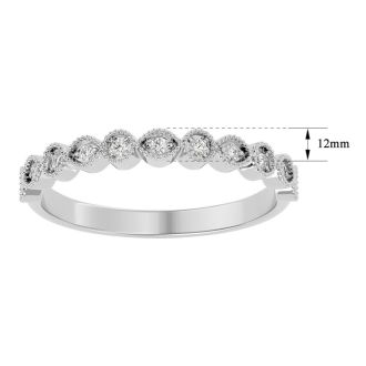 Get Your Exact Ring Size Of White Gold Thumb Rings With 1/10 Carats Of Moissanite From SuperJeweler
