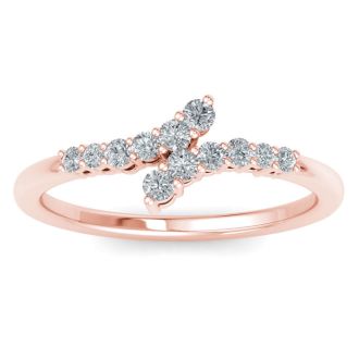 Stunning 1/4ct Journey Diamond Band in 14K Rose Gold