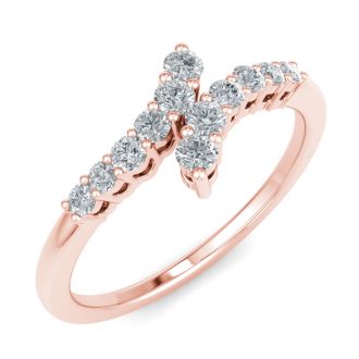 Stunning 1/4ct Journey Diamond Band in 14K Rose Gold