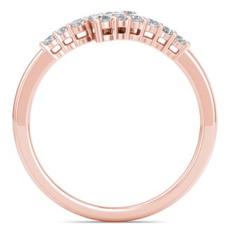 Stunning 1/4ct Journey Diamond Band in 14K Rose Gold