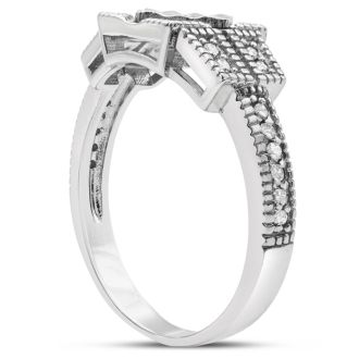 1/4 Carat Diamond Ring In Sterling Silver