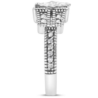 1/4 Carat Diamond Ring In Sterling Silver