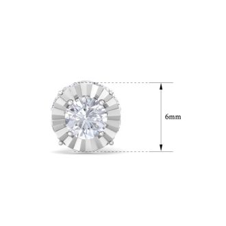 2 Carat Diamond Miracle Stud Earrings In 14 Karat White Gold. Brand New And Super-Hot!