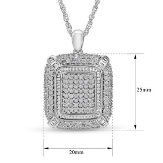 Huge 2 Carat Diamond Necklace, Natural Rose Cut Diamonds, 18 Inches