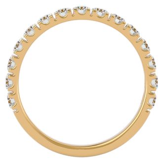 1 Carat Lab Grown Diamond Wedding Band In 14 Karat Yellow Gold