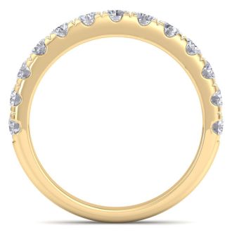 1 Carat Lab Grown Diamond Wedding Band In 14K Yellow Gold