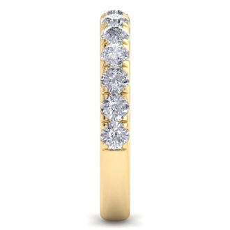 1 Carat Lab Grown Diamond Wedding Band In 14K Yellow Gold