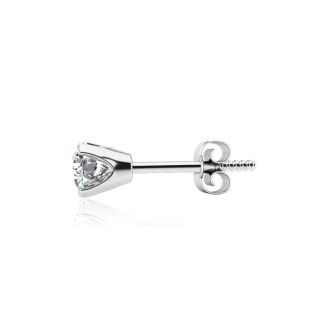 Lab Grown Diamond Earrings 1 Carat Diamond Stud Earrings In 14 Karat White Gold (H-I Color, SI1-SI2 Clarity)
