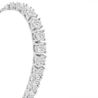 6 Carat Round Diamond Tennis Bracelet In Sterling Silver, 7 Inches