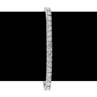 6 Carat Round Diamond Tennis Bracelet In Sterling Silver, 7 Inches