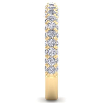 1 1/4 Carat Wedding Diamond Band Ring In 14K Yellow Gold