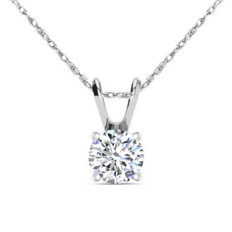 1/2 Carat Diamond Necklace In White Gold