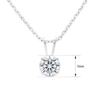 1/2 Carat Diamond Necklace In White Gold