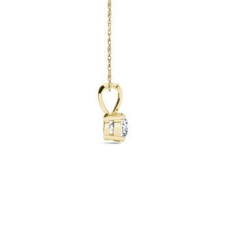 1/2 Carat Diamond Necklace In Yellow Gold  
