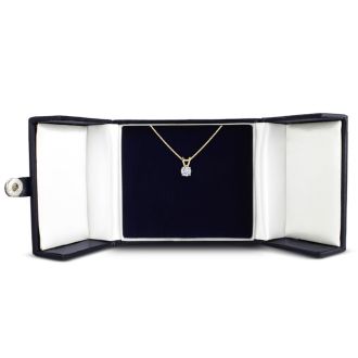 1/2 Carat Diamond Necklace In Yellow Gold  