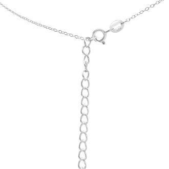 Diamond Initial Necklace; Initial Diamond Necklace In Sterling Silver
