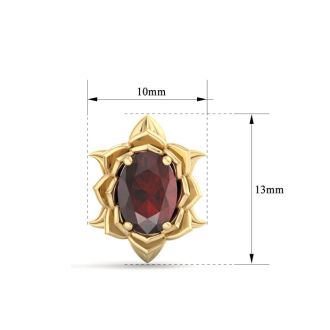 Garnet Earrings: 2 Carat Garnet Earrings