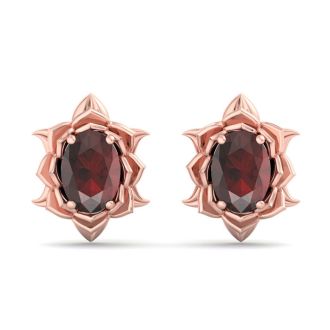 Garnet Earrings: 2 Carat Garnet Earrings